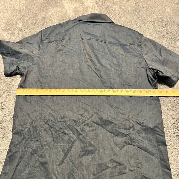 Kuhl Shirt Mens Large Blue Lightweight Button Pockets Hiking Short Sleeve - Picture 4 of 7